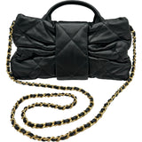 シャネル CHANEL ミニボウバッグ AS5849 ブラック ゴールド金具 シャイニーラムスキン レディース ショルダーバッグ