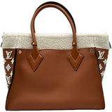 ルイ・ヴィトン LOUIS VUITTON オンマイサイド MM M21004 ブラウン カーフスキン/タフタージュ レディース ショルダーバッグ