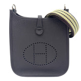 エルメス HERMES エヴリンTPM W刻印 プルノワール シルバー金具 トゴ レディース ショルダーバッグ
