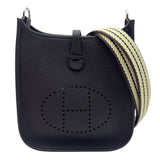 エルメス HERMES エヴリンTPM W刻印 プルノワール シルバー金具 トゴ レディース ショルダーバッグ