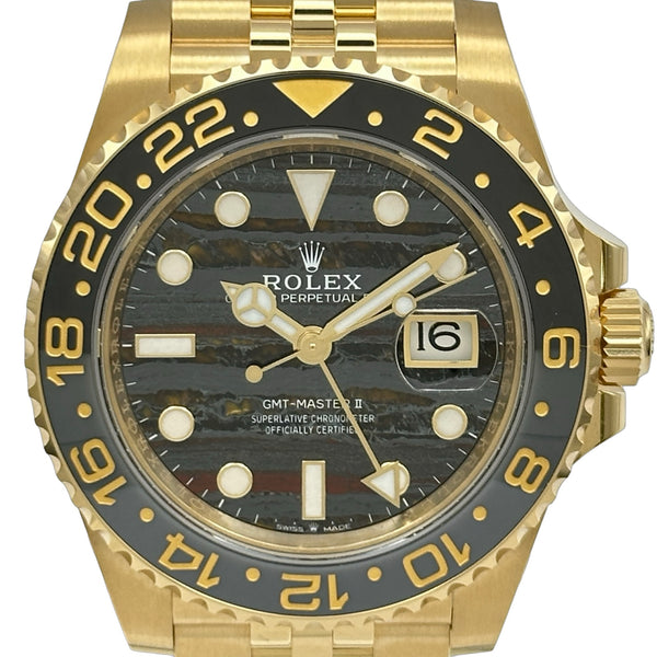 ROLEX自動巻き腕時計 ロレックス ROLEX GMTマスター2 126718GRNR タイガーアイアン ゴールド