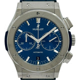 ウブロ HUBLOT クラシック フュージョン クロノグラフ チタニウム 521.NX.7170.LR ブルー チタン 自動巻き メンズ 腕時計