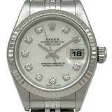 ロレックス ROLEX デイトジャスト 69174NG ホワイトシェル ホワイトゴールド/ステンレススチール 自動巻き レディース 腕時計
