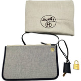 エルメス HERMES エールバッグジップPM CIRCUIT24 ネイビー ゴールド金具 トワル レディース ショルダーバッグ