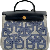 エルメス HERMES エールバッグジップPM CIRCUIT24 ネイビー ゴールド金具 トワル レディース ショルダーバッグ