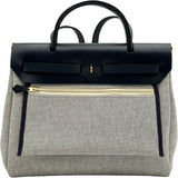 エルメス HERMES エールバッグジップPM CIRCUIT24 ネイビー ゴールド金具 トワル レディース ショルダーバッグ