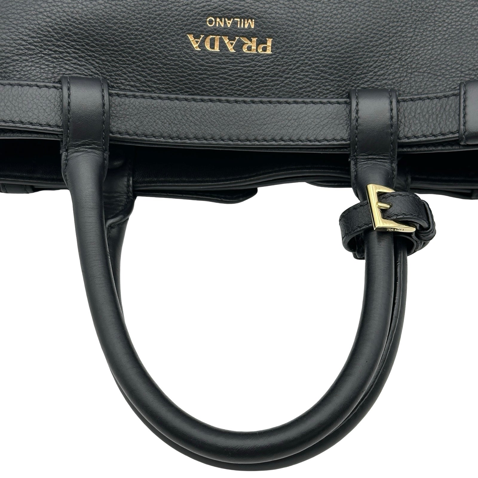 大*一様 パンドラ BNSPORT 180 中古品 プラダ PRADA ハンドバッグ 1BA418 ブラック レザー レディース