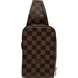 ルイ・ヴィトン LOUIS VUITTON ジェロニモス N51994 ブラウン ダミエ メンズ ボディバッグ