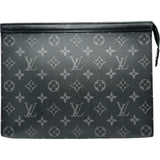 ルイ・ヴィトン LOUIS VUITTON ポシェット・ヴォワヤージュMM M61692 ブラック モノグラム・エクリプス メンズ セカンドバッグ