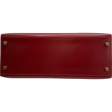 エルメス HERMES ケリー28 外縫い □A刻印 ルージュヴィフ ゴールド金具 ボックスカーフ レディース ショルダーバッグ