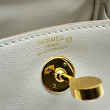 エルメス HERMES リンディミニタッチ W刻印 グリペール・べトン ゴールド金具 アリゲーターマット/スイフト レディース ショルダーバッグ