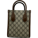 グッチ GUCCI ミニトートバッグ 671623 ブラウン GGスプリーム レディース ショルダーバッグ