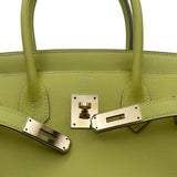 エルメス HERMES バーキン30 D刻印 ライム ゴールド金具 エプソン レディース ハンドバッグ