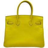 エルメス HERMES バーキン30 D刻印 ライム ゴールド金具 エプソン レディース ハンドバッグ