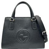 グッチ GUCCI ソーホー 2WAYハンドバッグ 607722 ブラック レザー レディース ハンドバッグ