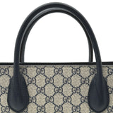 グッチ GUCCI インターロッキングGトートバッグ 674155 ネイビー GGスプリーム メンズ ショルダーバッグ