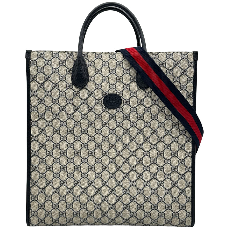 グッチ GUCCI インターロッキングGトートバッグ 674155 ネイビー GG