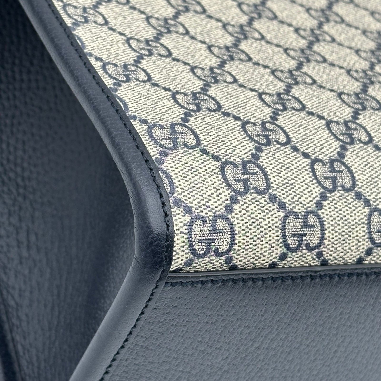 グッチ GUCCI インターロッキングGトートバッグ 674155 ネイビー GG