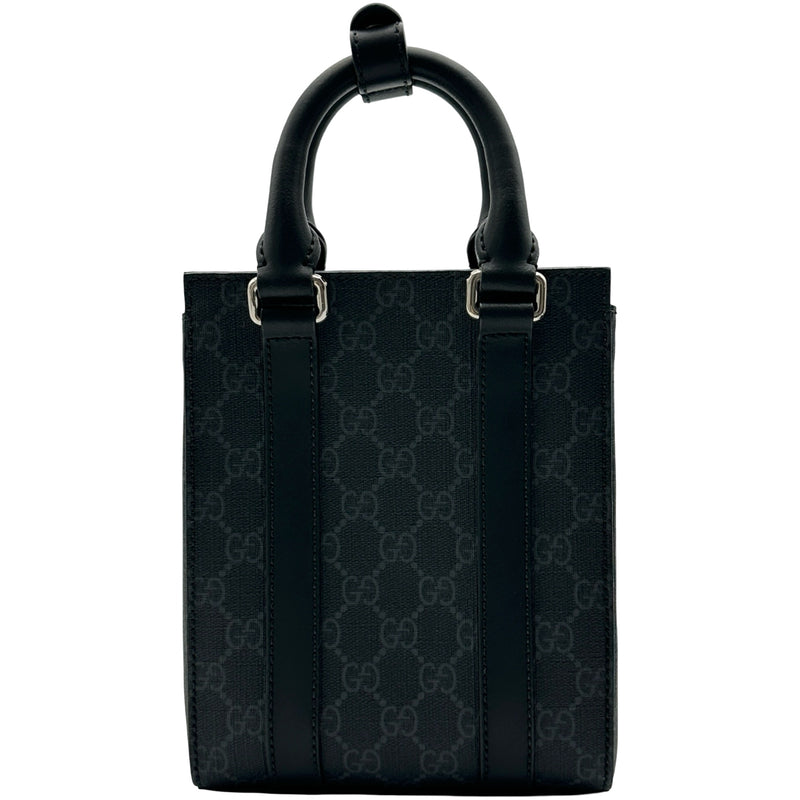 グッチ GUCCI ミニトートバッグ 696010 ブラック GGスプリーム メンズ