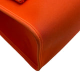 エルメス HERMES エールバッグジップPM T刻印 オレンジ シルバー金具 トワル/ハンター レディース ショルダーバッグ