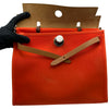 エルメス HERMES エールバッグジップPM T刻印 オレンジ シルバー金具 トワル/ハンター レディース ショルダーバッグ