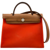 エルメス HERMES エールバッグジップPM T刻印 オレンジ シルバー金具 トワル/ハンター レディース ショルダーバッグ