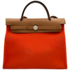 エルメス HERMES エールバッグジップPM T刻印 オレンジ シルバー金具 トワル/ハンター レディース ショルダーバッグ