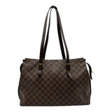 ルイ・ヴィトン LOUIS VUITTON チェルシー N51119 ブラウン ダミエ/レザー レディース トートバッグ