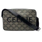 セリーヌ CELINE ミディアム メッセンジャーバッグ 194502 ブラック トリオンフキャンバス/レザー レディース メッセンジャーバッグ