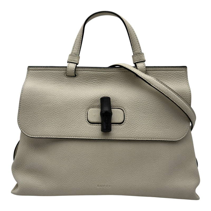グッチ GUCCI バンブー ハンドバッグ 392013 アイボリー レザー