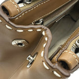 プラダ PRADA ガレリア ハンドバッグ BN2863 キャメル シルバー金具 レザー レディース ショルダーバッグ