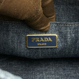 プラダ PRADA カナパ B1877B ブルー デニム レディース ハンドバッグ