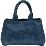 プラダ PRADA カナパ B1877B ブルー デニム レディース ハンドバッグ
