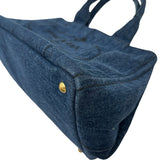 プラダ PRADA カナパ B1877B ブルー デニム レディース ハンドバッグ