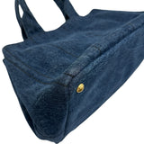 プラダ PRADA カナパ B1877B ブルー デニム レディース ハンドバッグ