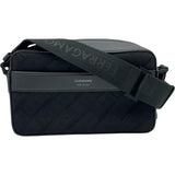 サルヴァトーレ・フェラガモ Salvatore Ferragamo クロスボディバッグ 241658 ブラック キャンバス メンズ ショルダーバッグ