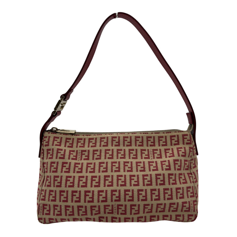 フェンディ FENDI ズッキーノ ハンドバッグ 8BR444 ベージュ/レッド