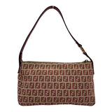 フェンディ FENDI ズッキーノ ハンドバッグ 8BR444 ベージュ/レッド キャンバス/レザー レディース ハンドバッグ