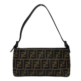 フェンディ FENDI ズッカ ハンドバッグ 8BR042 ブラウン キャンバス/レザー レディース ハンドバッグ