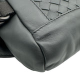 ボッテガ・ヴェネタ BOTTEGA VENETA イントレチャート ウエストバッグ 368899 グレー レザー メンズ ボディバッグ