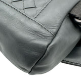 ボッテガ・ヴェネタ BOTTEGA VENETA イントレチャート ウエストバッグ 368899 グレー レザー メンズ ボディバッグ