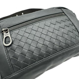 ボッテガ・ヴェネタ BOTTEGA VENETA イントレチャート ウエストバッグ 368899 グレー レザー メンズ ボディバッグ