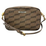 バレンシアガ BALENCIAGA シグネチャー スモールカメラバッグ 702701 ベージュ ゴールド金具 コーティングキャンバス レディース ショルダーバッグ