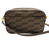 バレンシアガ BALENCIAGA シグネチャー スモールカメラバッグ 702701 ベージュ ゴールド金具 コーティングキャンバス レディース ショルダーバッグ