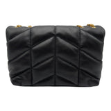 サンローラン SAINT LAURENT パファー トイバッグ 759337 ブラック ゴールド金具 ラムスキン レディース ショルダーバッグ