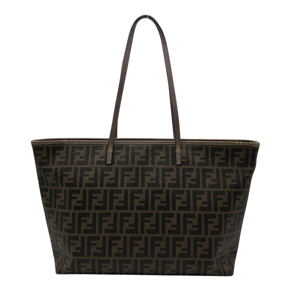 【人気品】フェンディFENDI大きめ肩掛けトートバッグ正規品ズッカ総柄82 フェンディ FENDI ズッカ トートバッグ 8BH-185 カーキ PVC レディース