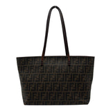 フェンディ FENDI ズッカ トートバッグ 8BH198 ブラウン PVC/レザー レディース トートバッグ