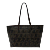 フェンディ FENDI ズッカ トートバッグ 8BH198 ブラウン PVC/レザー レディース トートバッグ