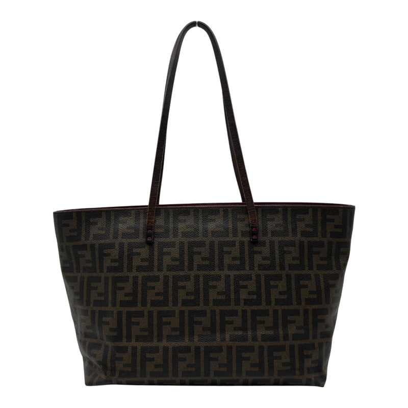 フェンディ FENDI ズッカ トートバッグ 8BH198 ブラウン PVC/レザー