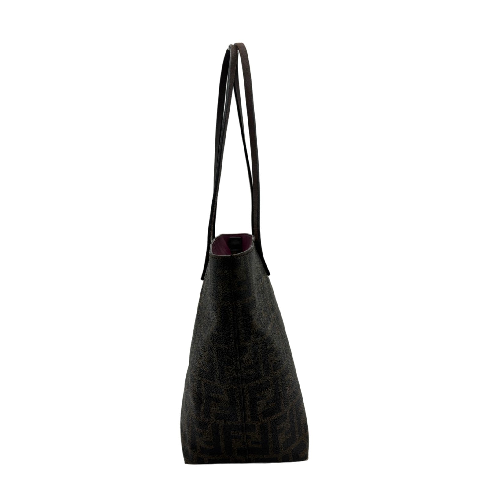 フェンディ FENDI ズッカ トートバッグ 8BH198 ブラウン PVC/レザー